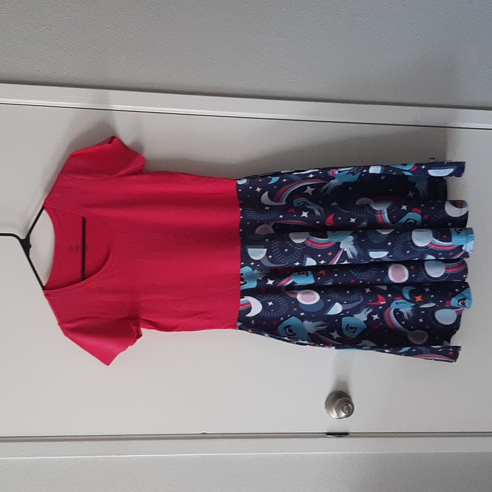 Rocket Print Twirl Dress